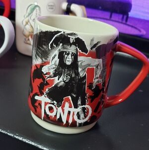Disney Store Lone Ranger Movie Tonto Johnny Depp Art Coffee Cup Mug 16oz Ceramic